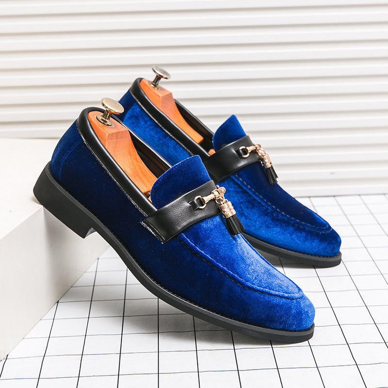 Sebastian | Velvet Gold-Tassel Formal Men Loafers for Holiday Parties