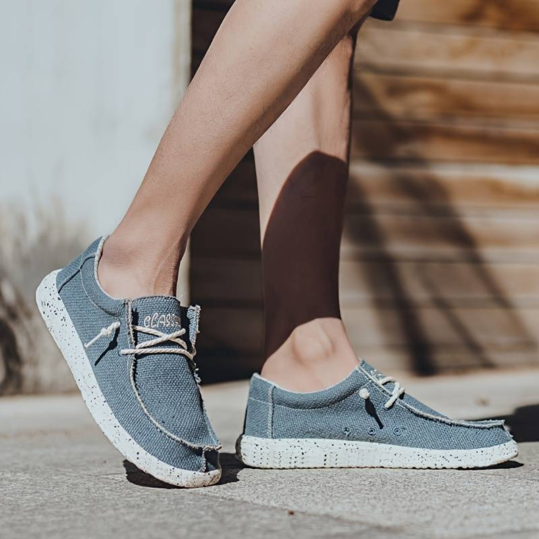 Wren | Woven Canvas Moc-Toe Women's Slip-On Trainers