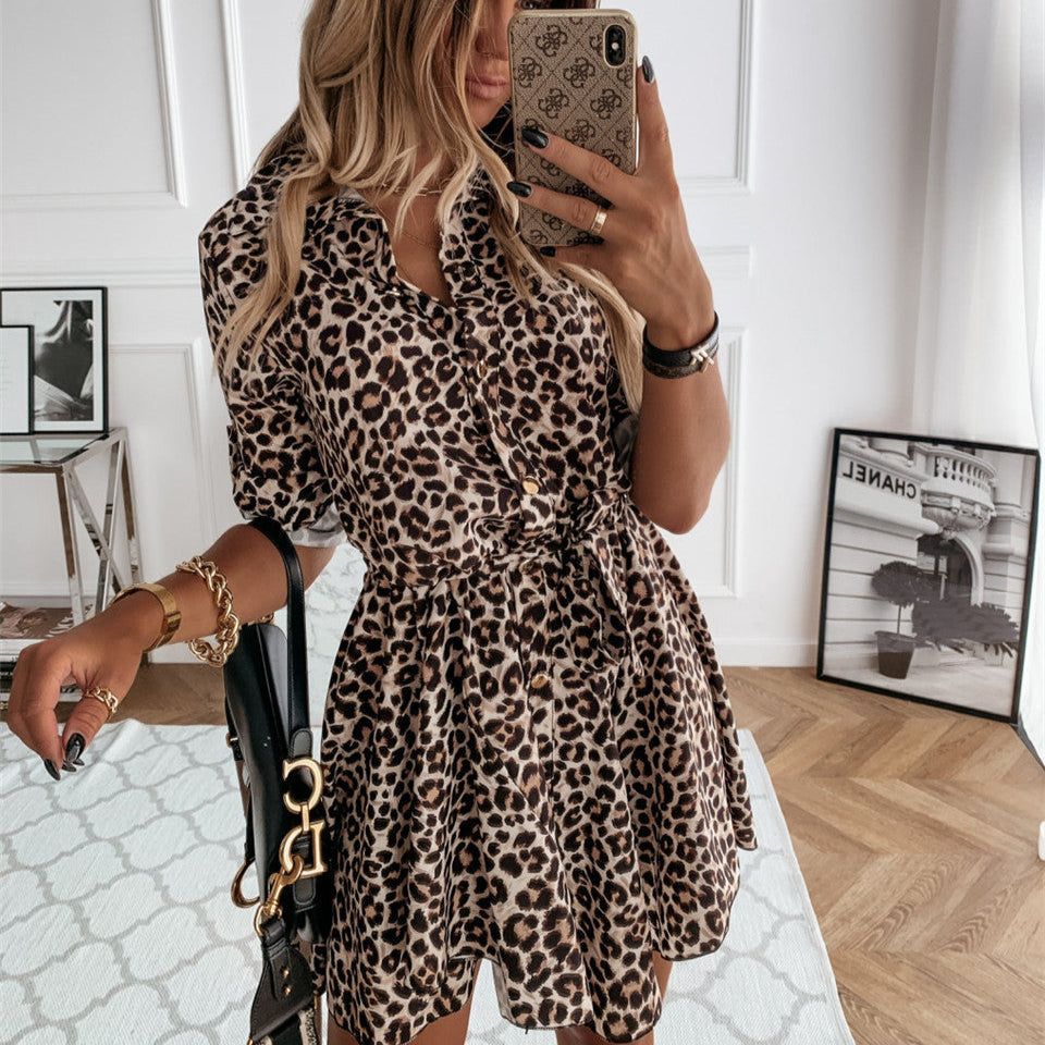 Helena | Vintage-Print Short Dress for Summer
