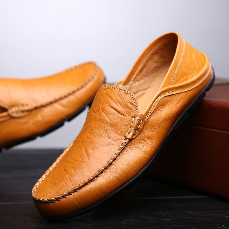 Gabriel | Perforated Leather Moc-Toe Men Loafers for Summer