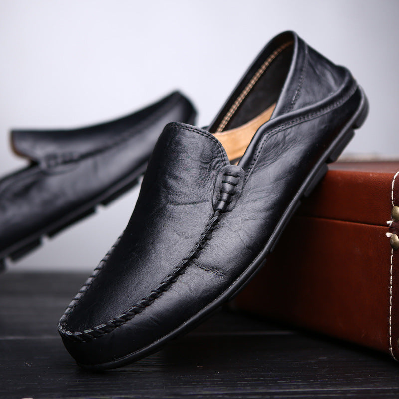 Gabriel | Perforated Leather Moc-Toe Men Loafers for Summer