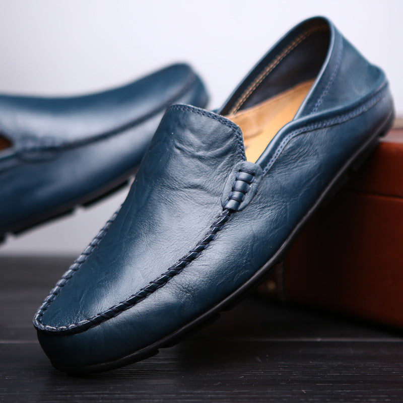 Gabriel | Perforated Leather Moc-Toe Men Loafers for Summer