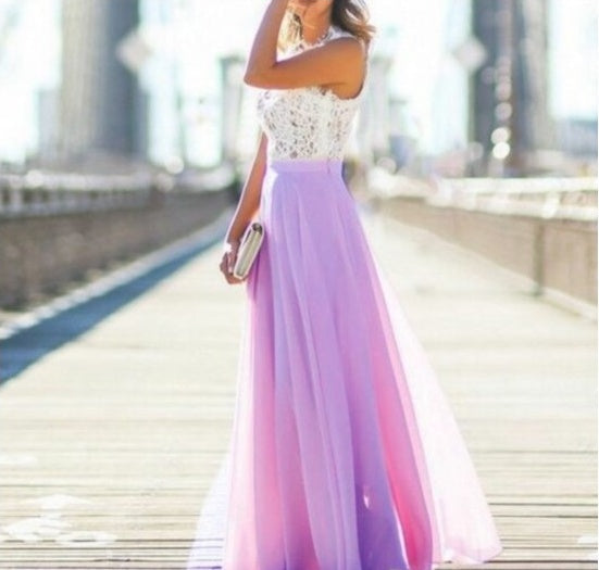 Lila | Floral Lace Sleeveless Maxi Dress