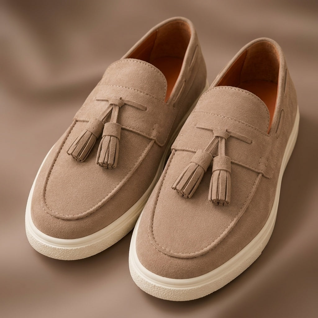Harrison | Suede Tassel Platform Men Loafers