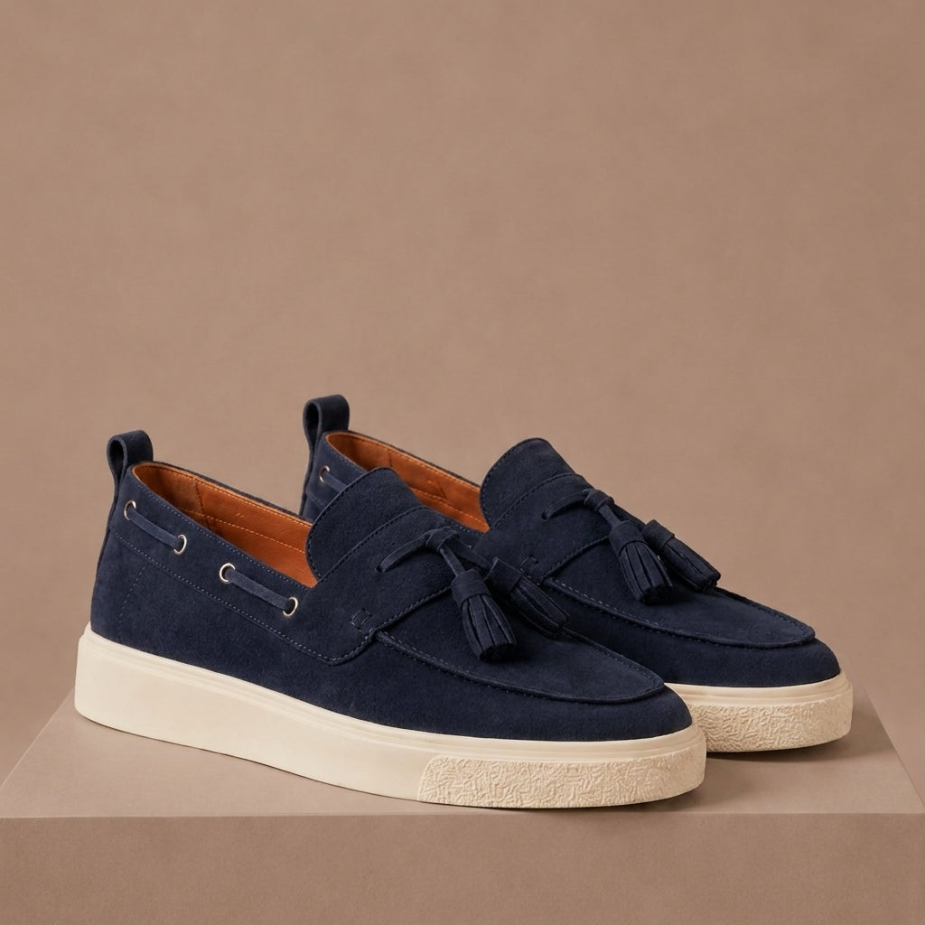 Harrison | Suede Tassel Platform Men Loafers