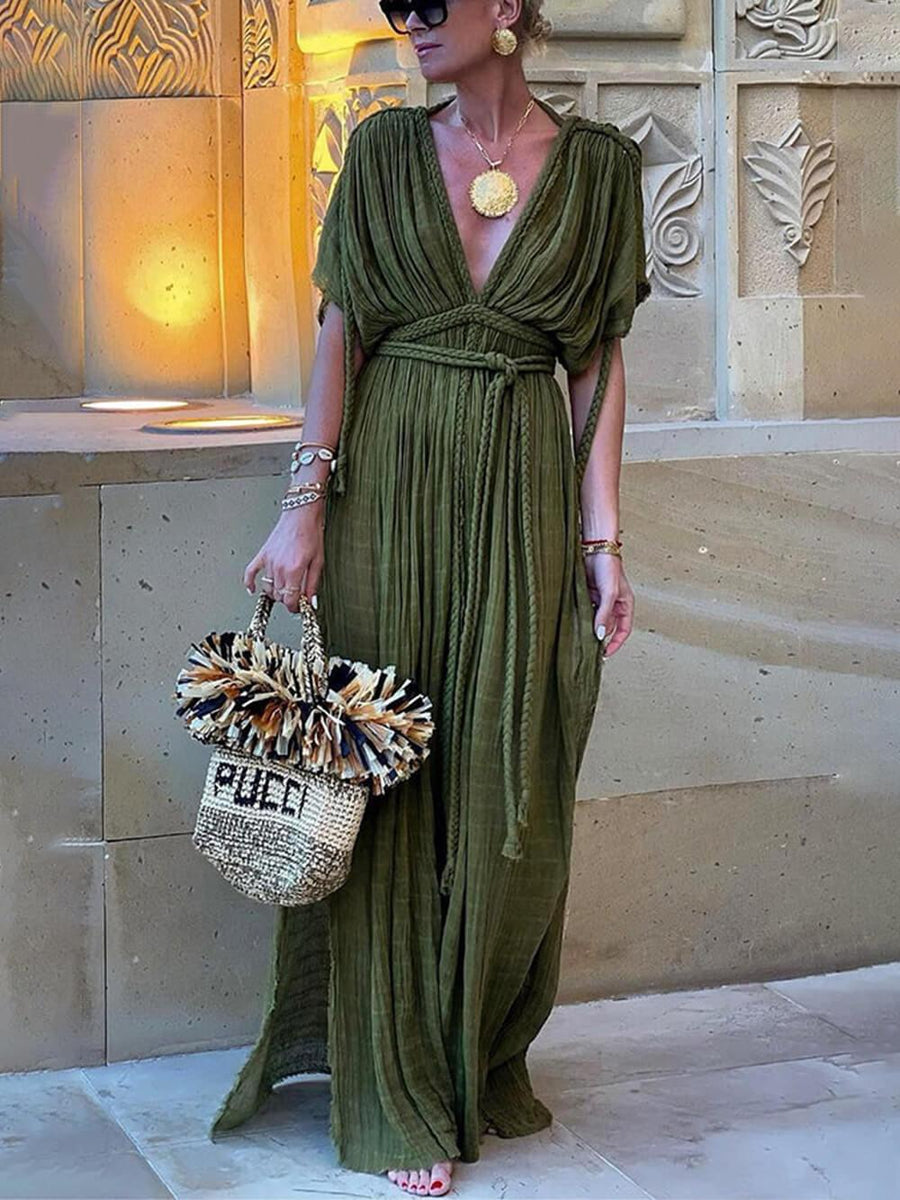 Scarlett | Draped Kimono Maxi Women Party Dress for Summer