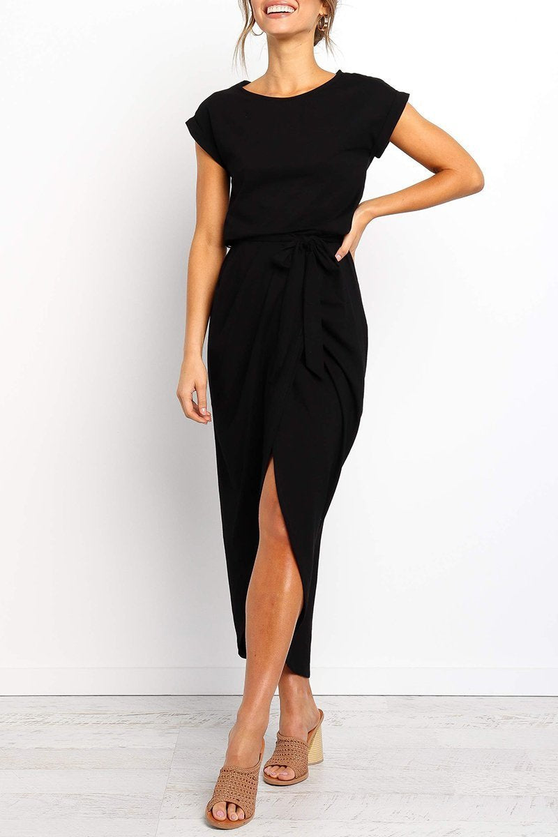 Aurelia | Belted Adjustable-Strap Ankle Dress