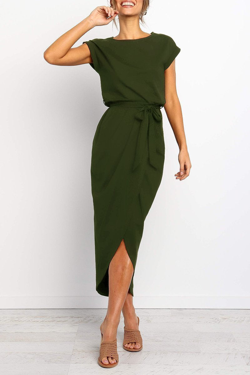 Aurelia | Belted Adjustable-Strap Ankle Dress