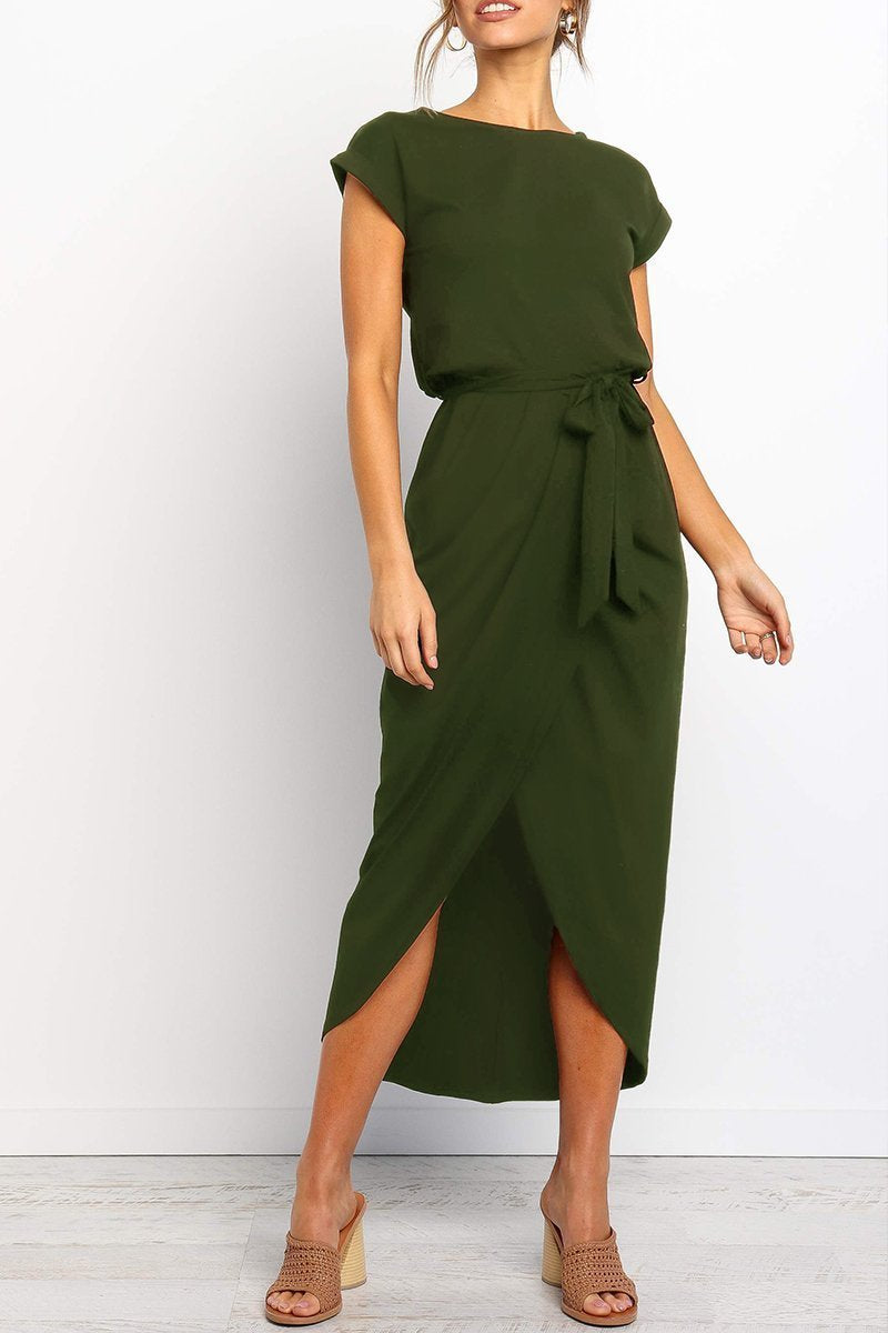 Aurelia | Belted Adjustable-Strap Ankle Dress