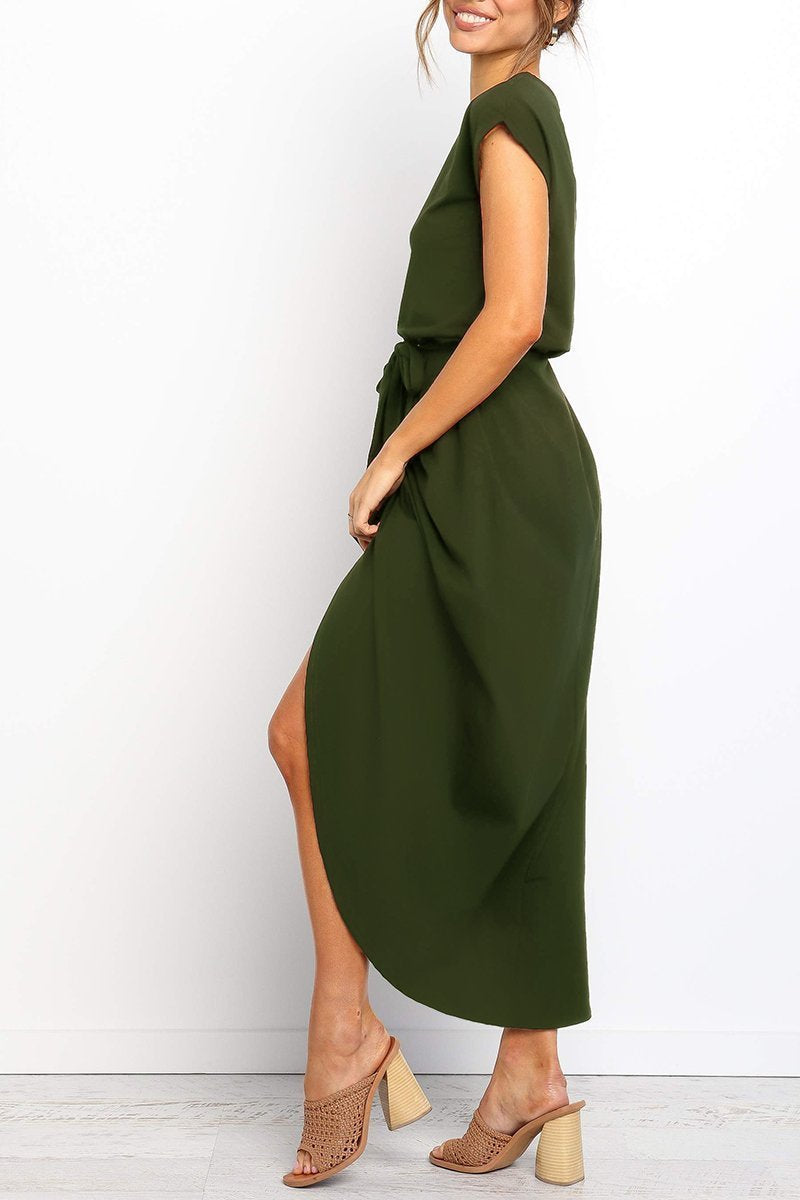 Aurelia | Belted Adjustable-Strap Ankle Dress