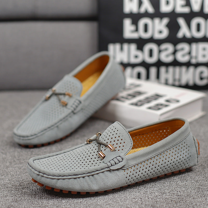Julian | Perforated Suede Rope-Tie Men Loafers for Summer