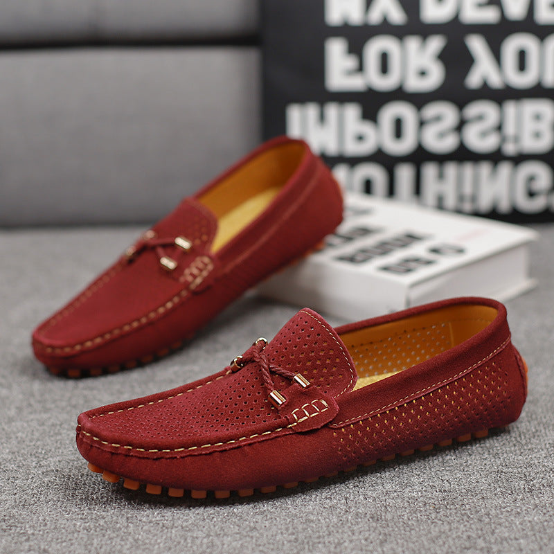 Julian | Perforated Suede Rope-Tie Men Loafers for Summer