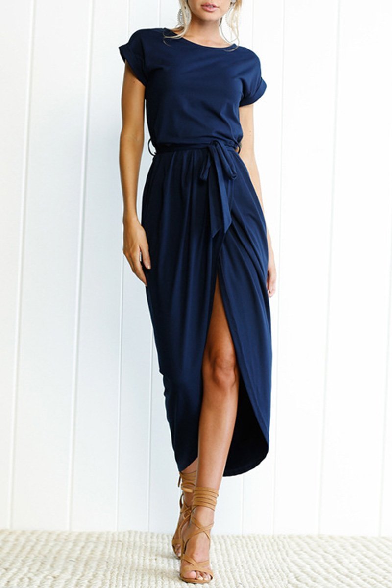 Aurelia | Belted Adjustable-Strap Ankle Dress