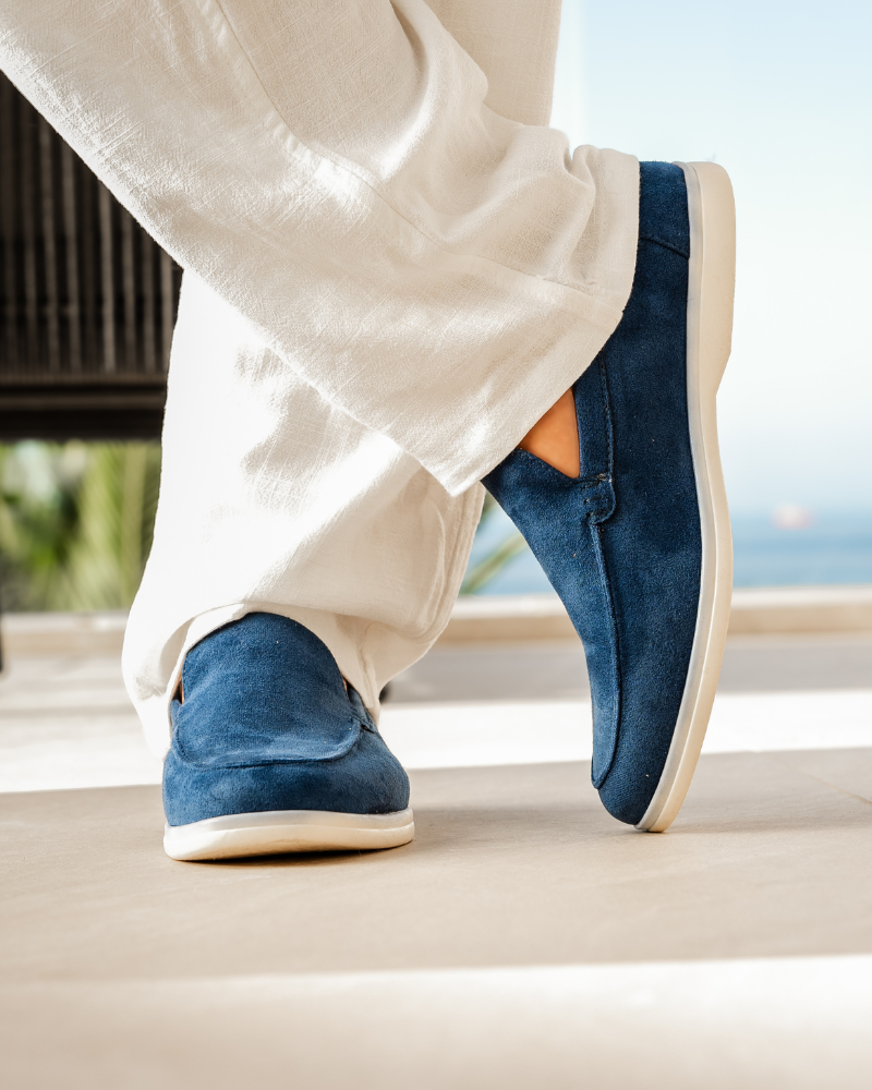 Spencer | Suede Moc-Toe Cream-Sole Men Loafers for Summer