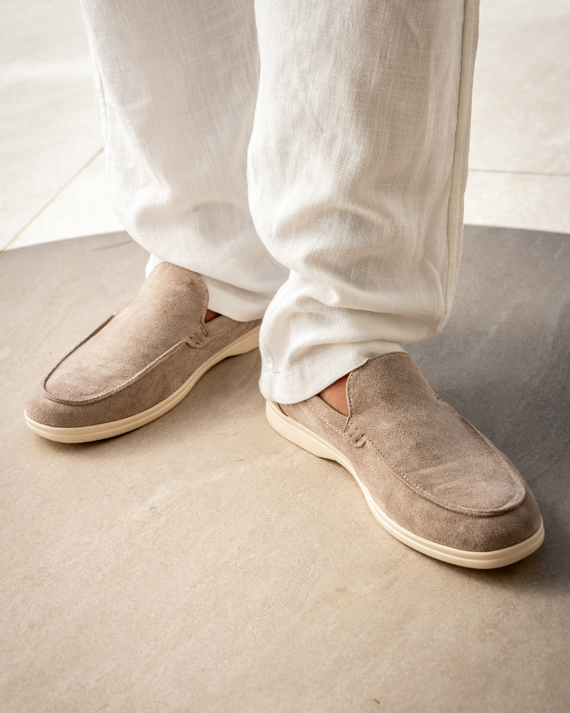 Spencer | Suede Moc-Toe Cream-Sole Men Loafers for Summer
