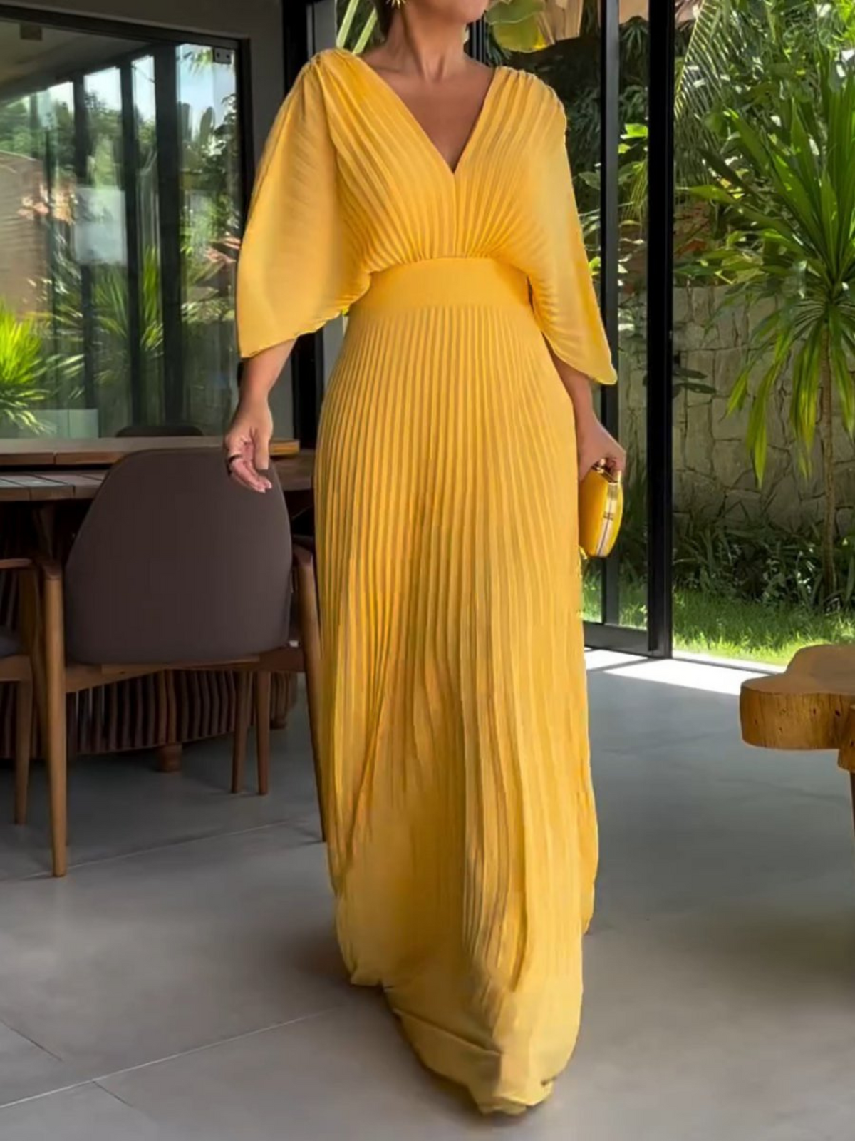 Verity | Pleated Maxi Women Party Dress