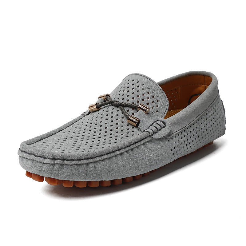 Julian | Perforated Suede Rope-Tie Men Loafers for Summer