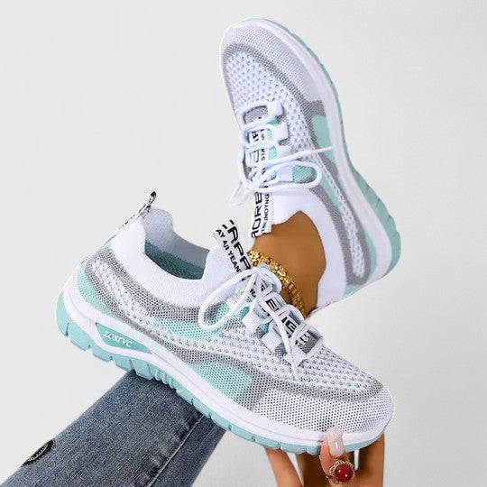 Yvette | Breathable Lace-Up Continuous-Cushion Women Orthopedic Sneaker