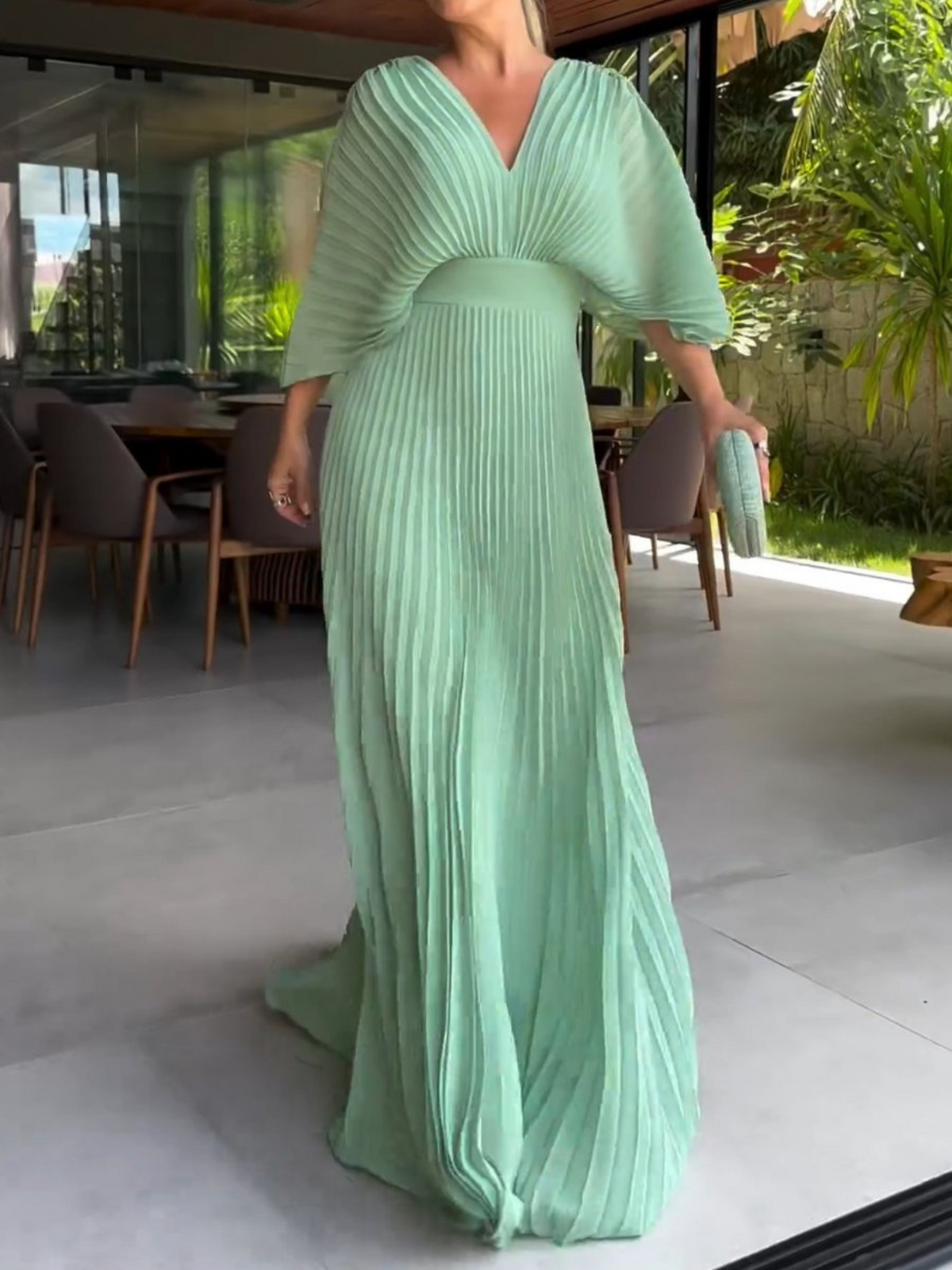 Verity | Pleated Maxi Women Party Dress