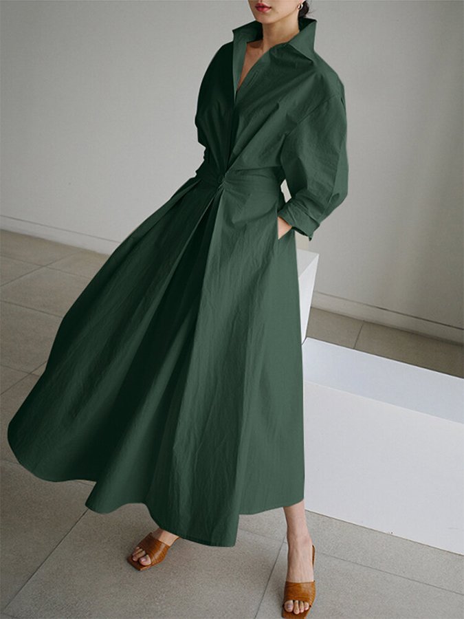 Yara | Flowing Linen Full-Length Maxi Dress for Summer