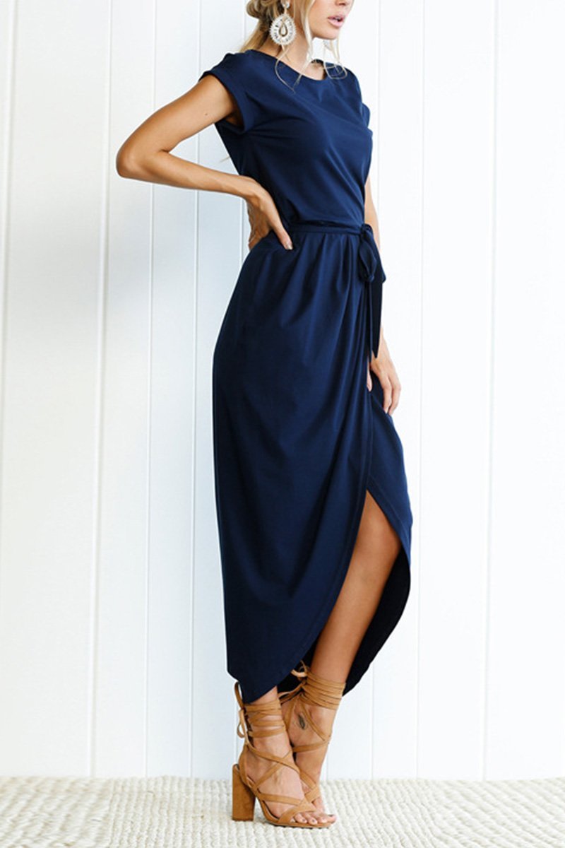Aurelia | Belted Adjustable-Strap Ankle Dress