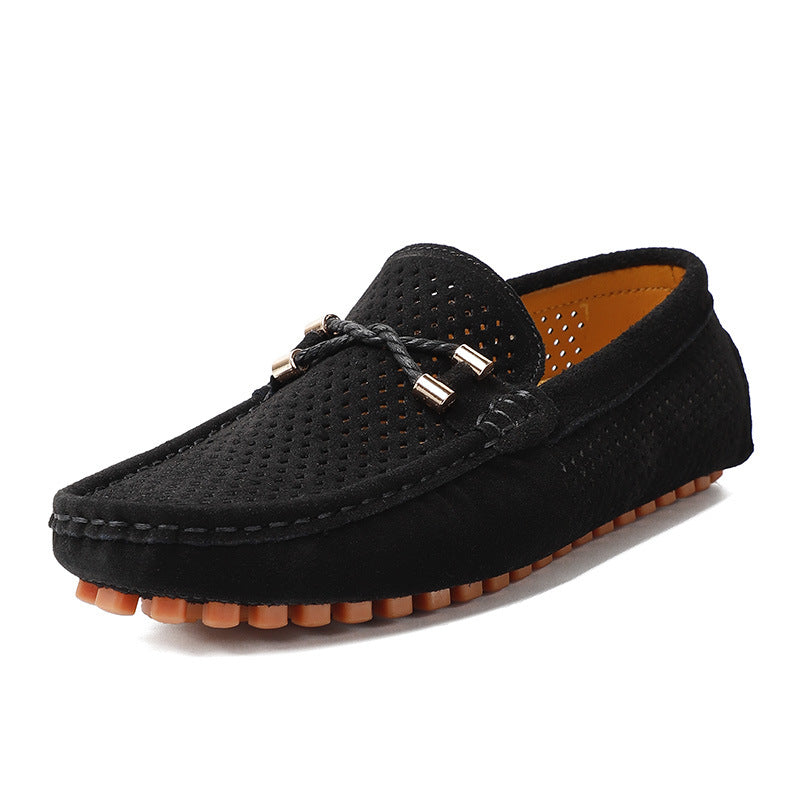 Julian | Perforated Suede Rope-Tie Men Loafers for Summer