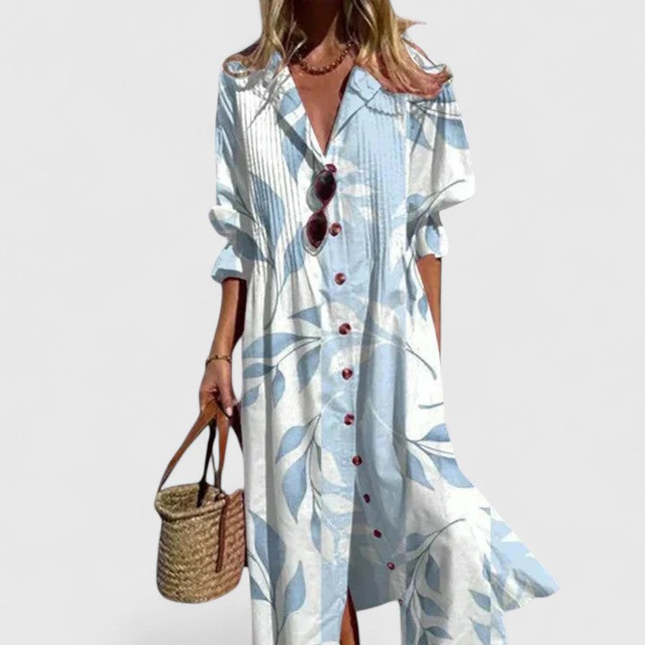 Violet | Bold Print Relaxed Boho Maxi Dress for Summer