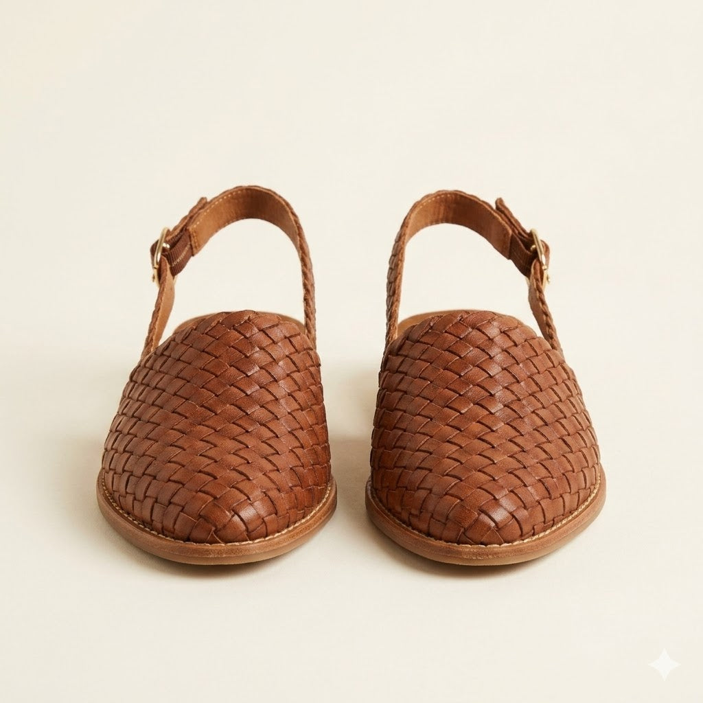 Isla | Woven Adjustable Slingback Women's Flats