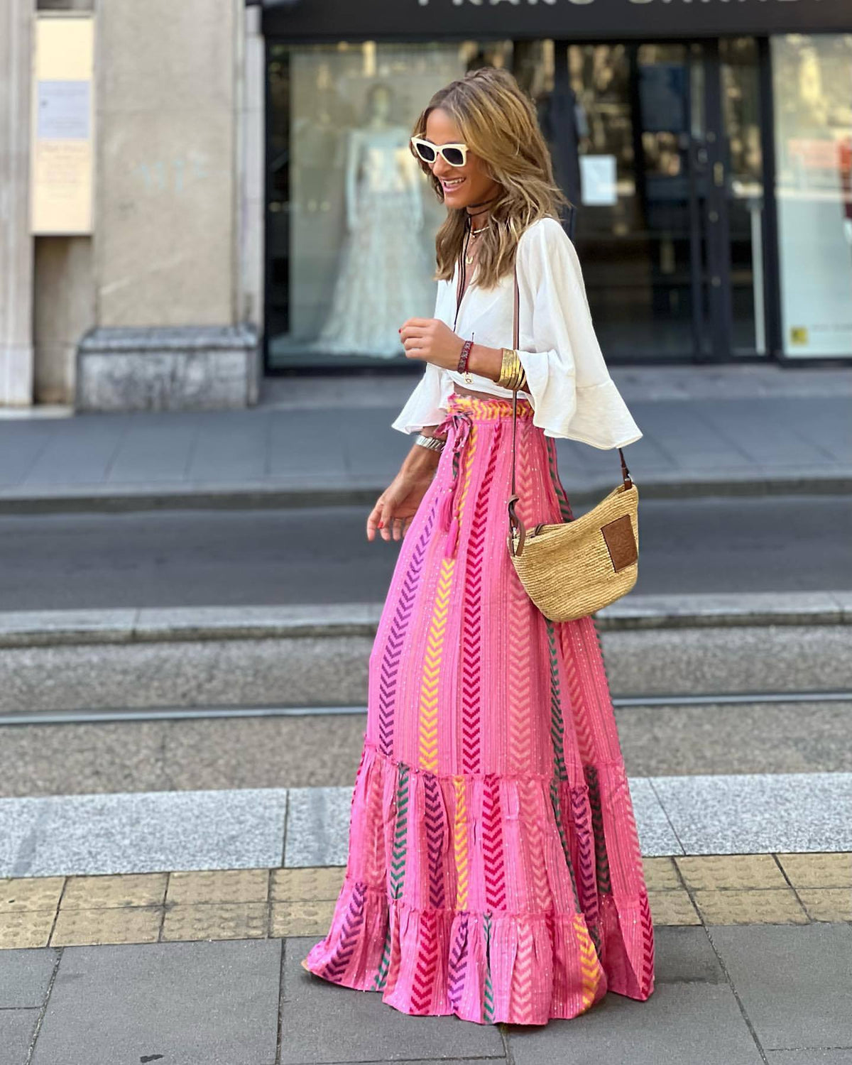 Ines | Printed A-Line Swing Dress for Summer
