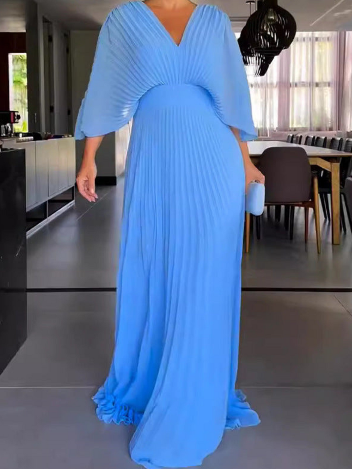 Verity | Pleated Maxi Women Party Dress