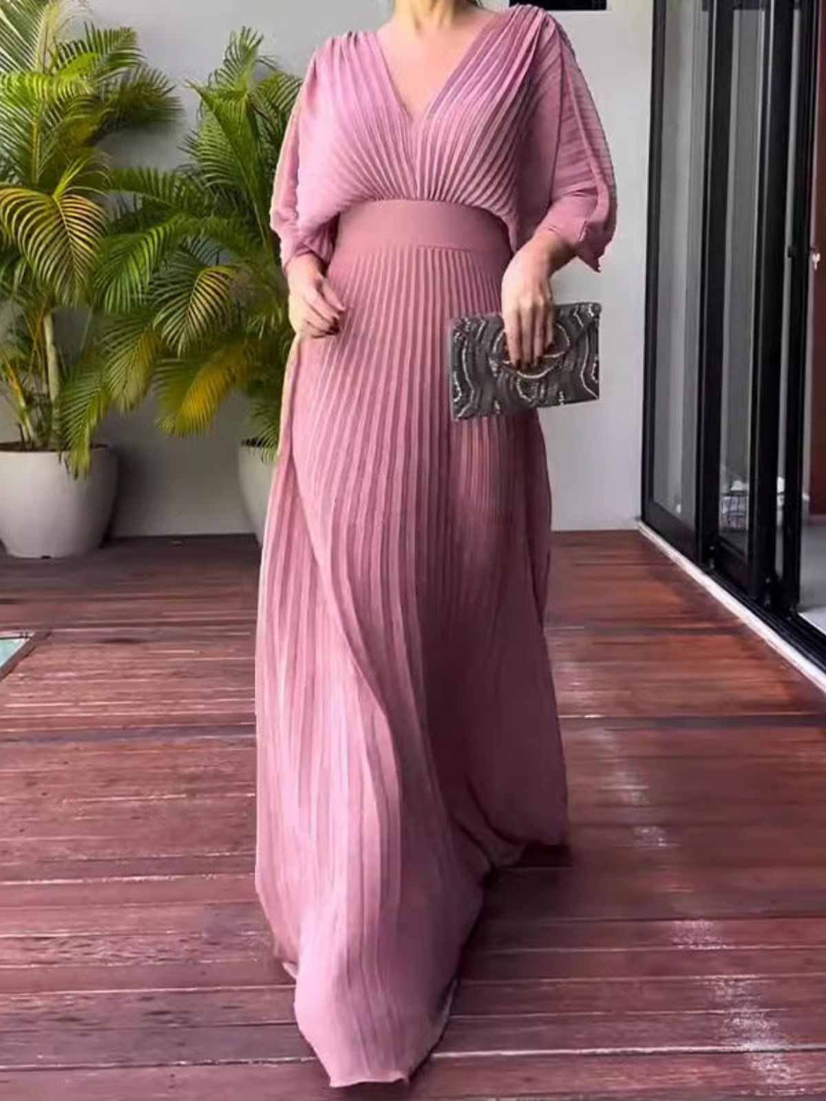 Verity | Pleated Maxi Women Party Dress