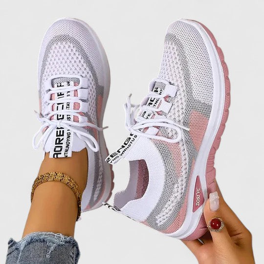 Yvette | Breathable Lace-Up Continuous-Cushion Women Orthopedic Sneaker