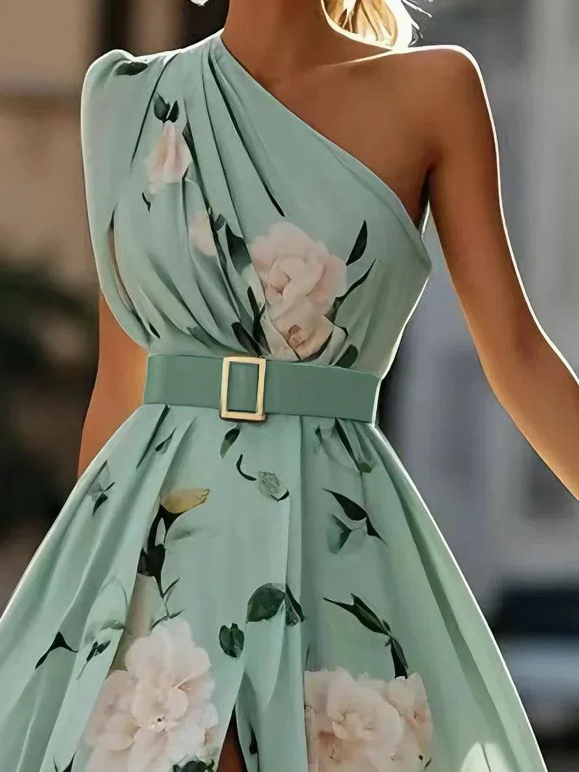 Lorelei | One-Shoulder Ruched Chiffon Women Party Dress