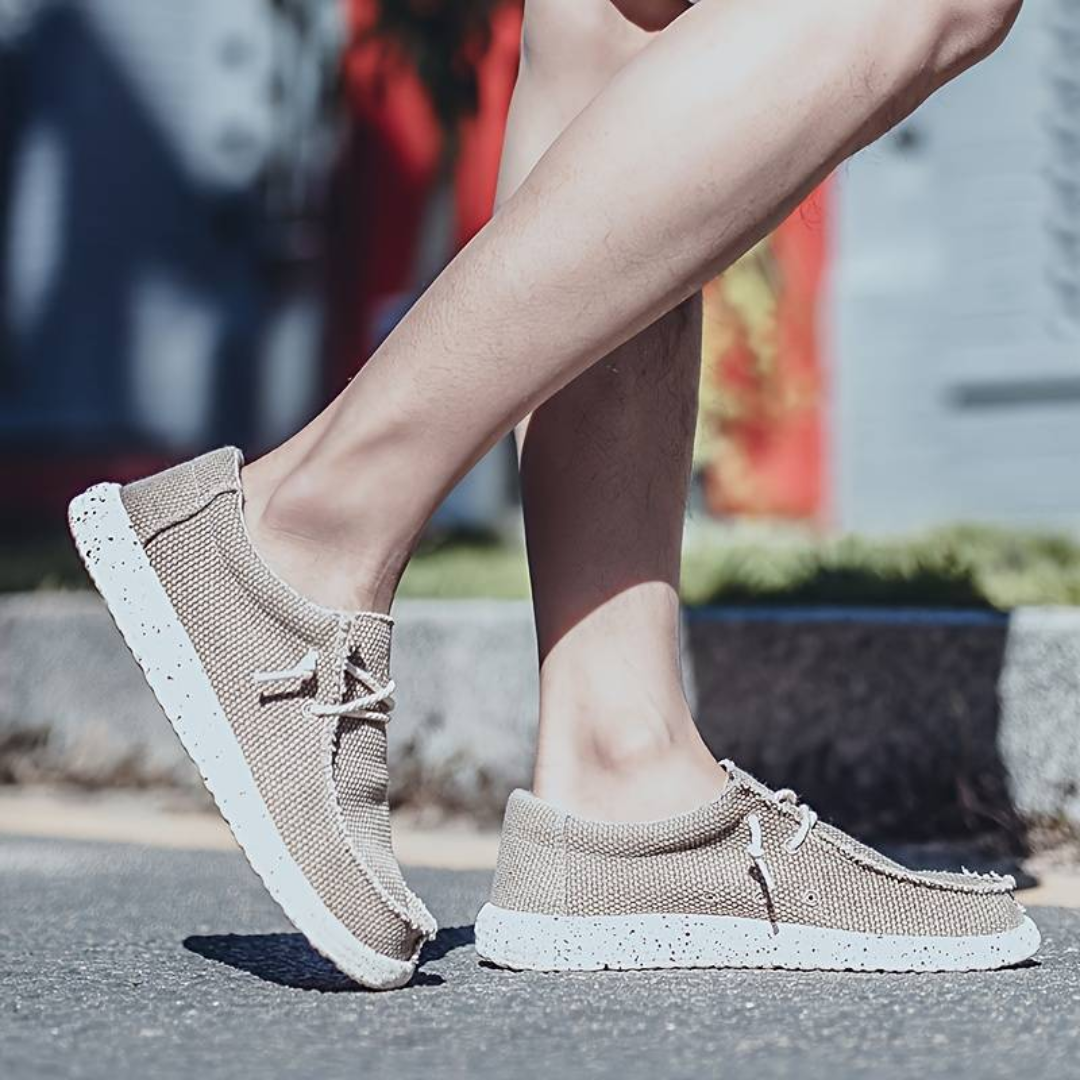 Wren | Woven Canvas Moc-Toe Women's Slip-On Trainers
