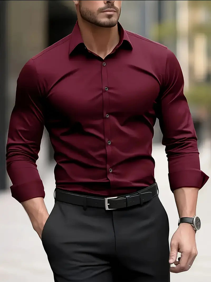 Noah | Breathable Long-Sleeve Men's Shirt for Summer