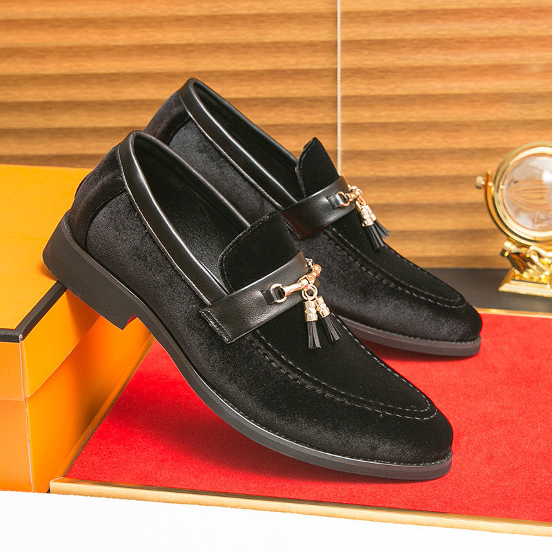 Sebastian | Velvet Gold-Tassel Formal Men Loafers for Holiday Parties