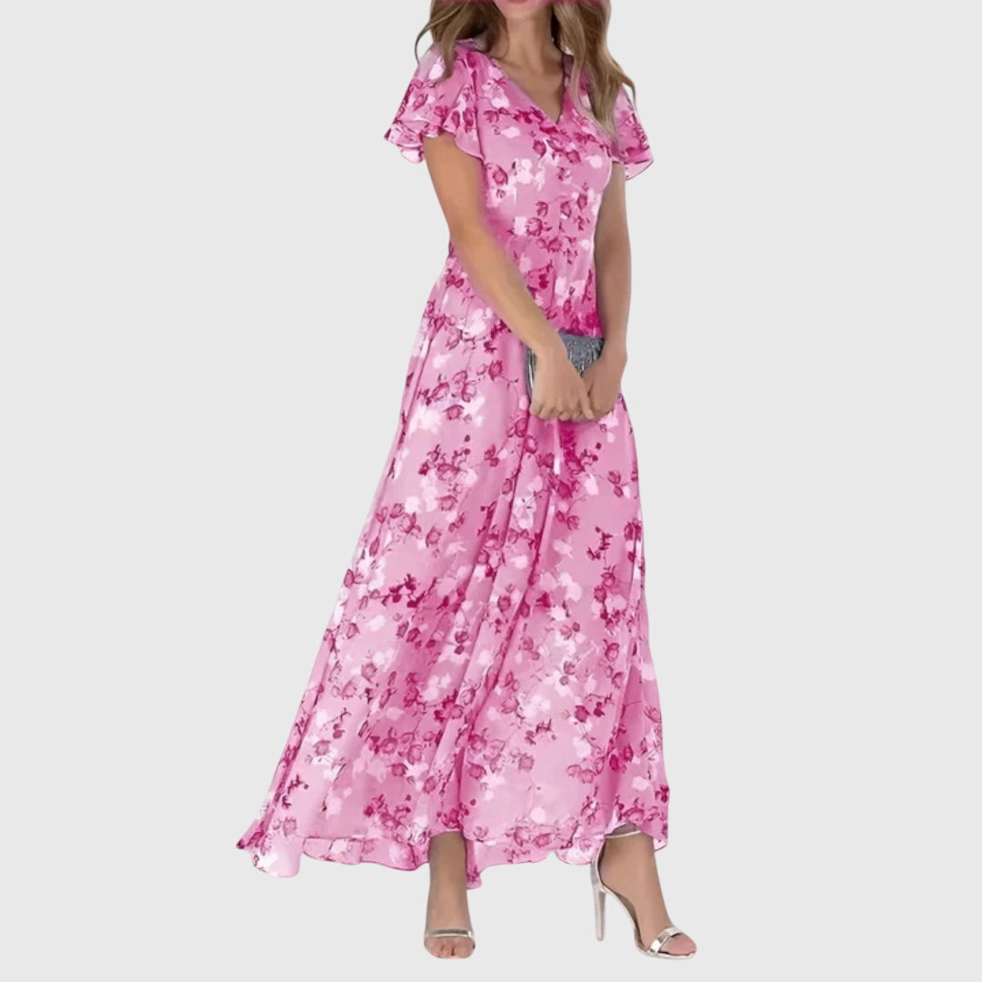 Nora | Ruched Figure-Flattering Viscose Dress
