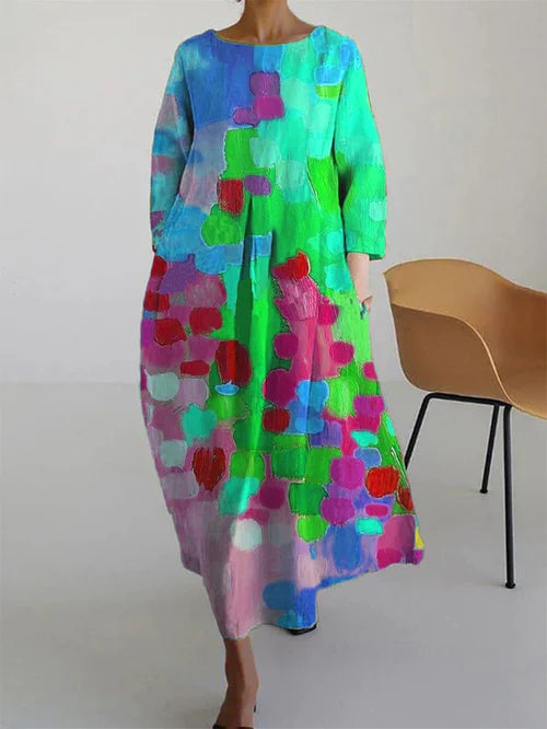 Sasha | Floral Cotton A-Line Dress for Summer