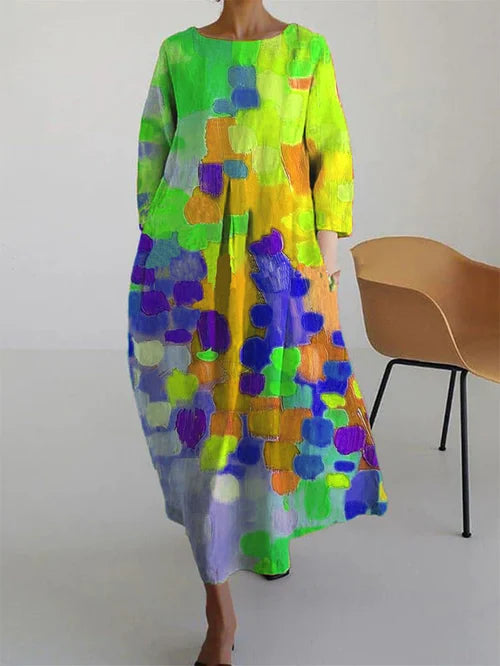 Sasha | Floral Cotton A-Line Dress for Summer
