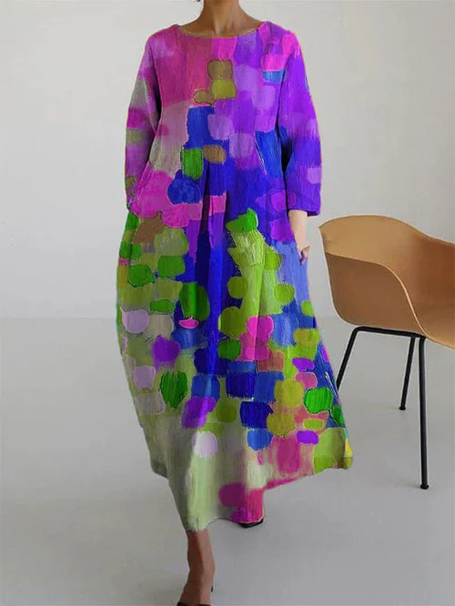 Sasha | Floral Cotton A-Line Dress for Summer
