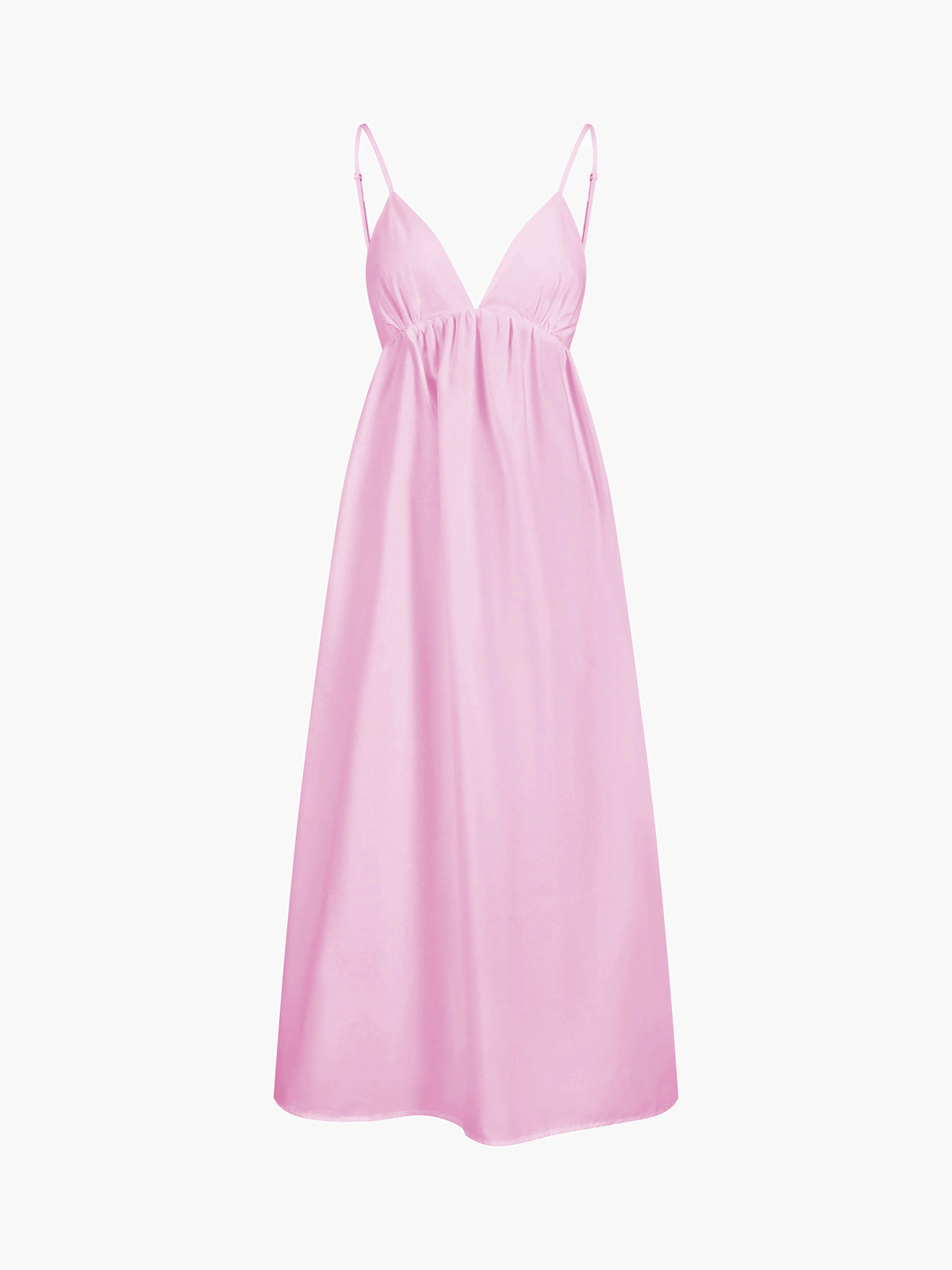 Calla | Open-Back Cotton V-Neck Midi Dress for Summer