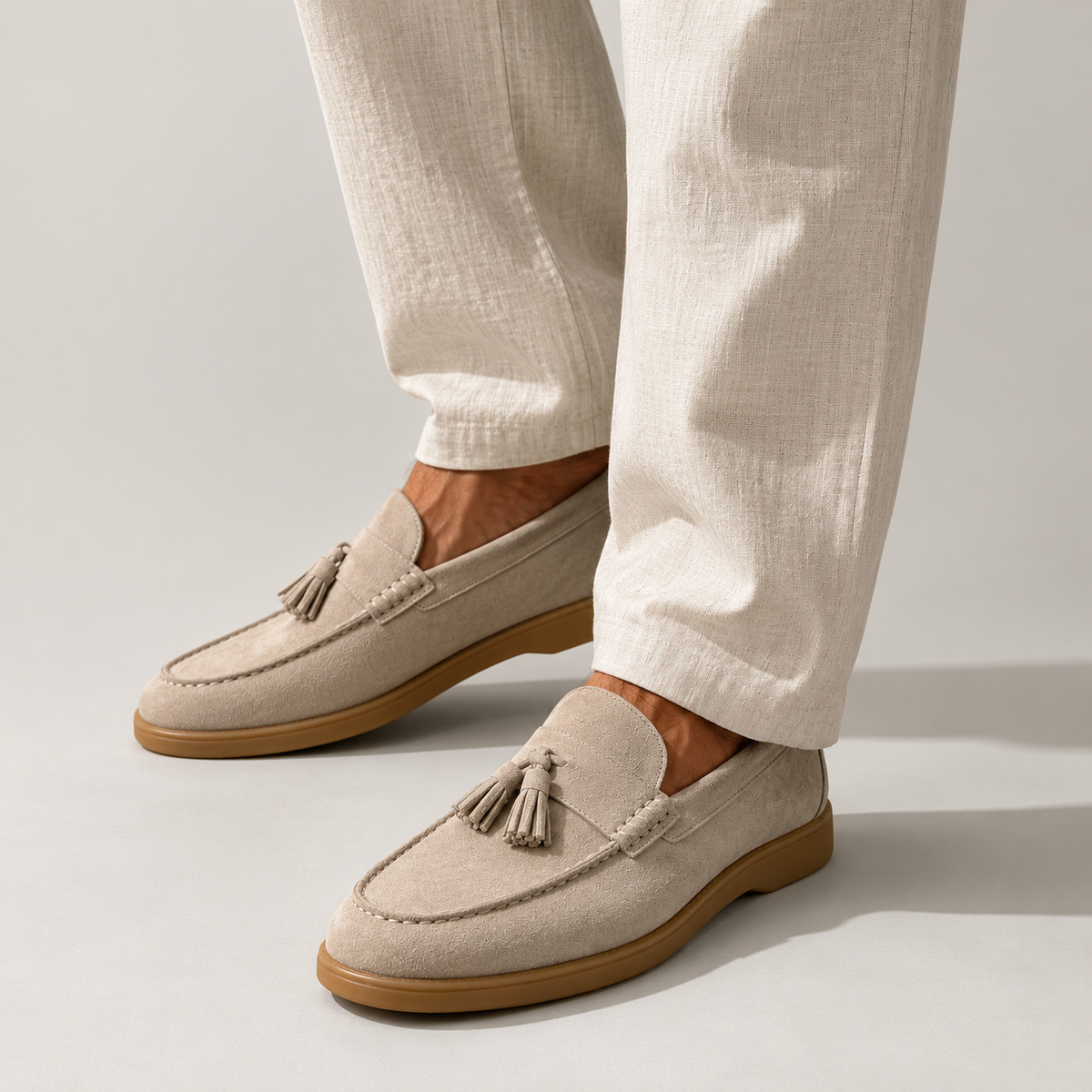Hugo | Suede-Look Tassel Moccasin Men Loafers for Summer