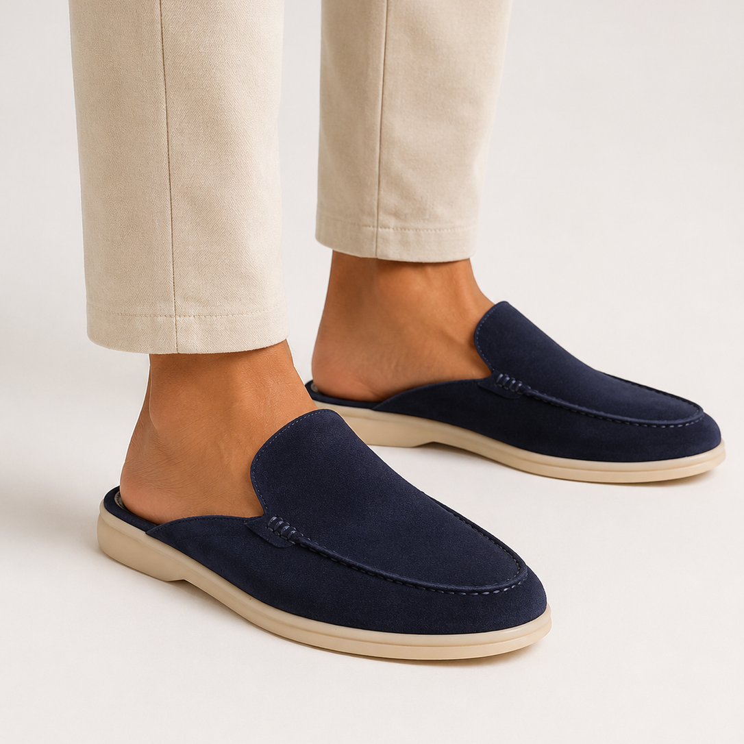 Lorenzo | Backless Suede Mule Men Loafers for Summer