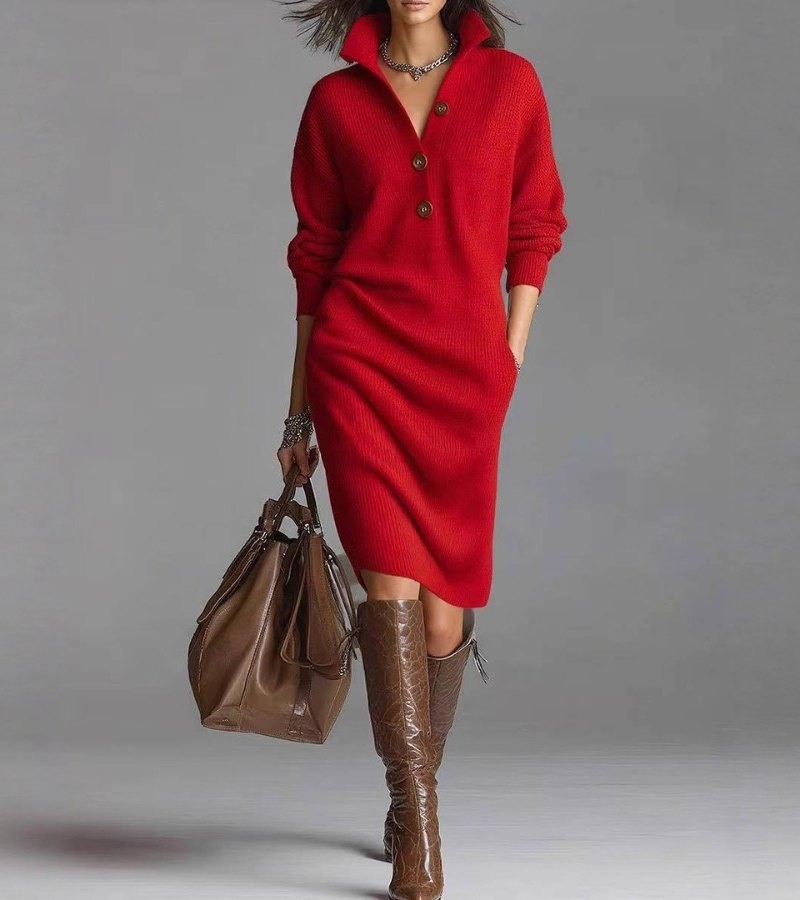 Piper | Slim-Fit Soft Knit Dress for Autumn