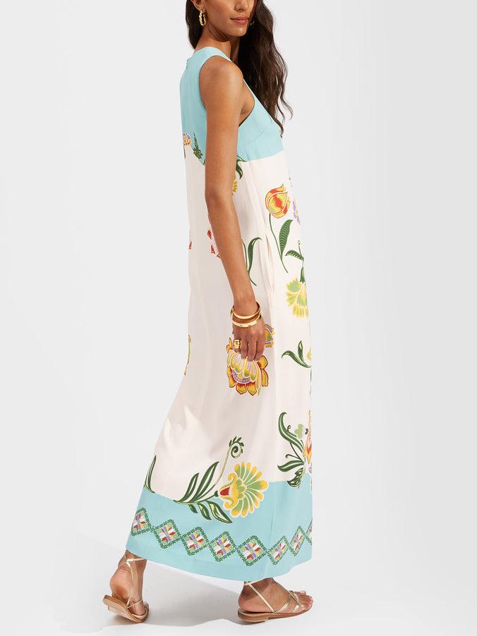 Charlie | Sleeveless Floral Midi Women Party Dress for Summer