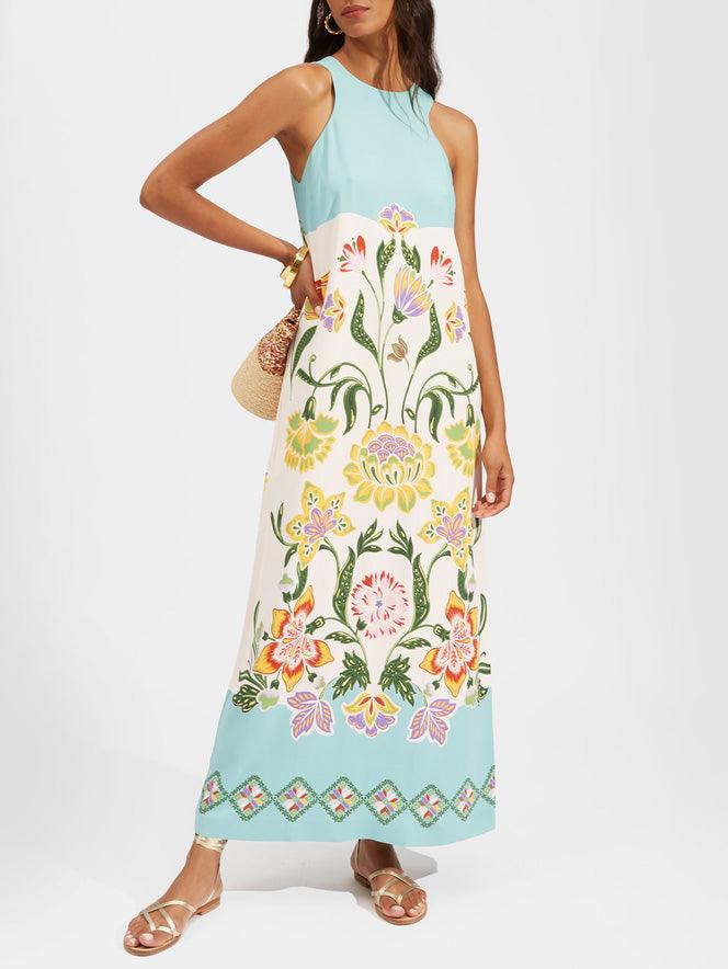 Charlie | Sleeveless Floral Midi Women Party Dress for Summer