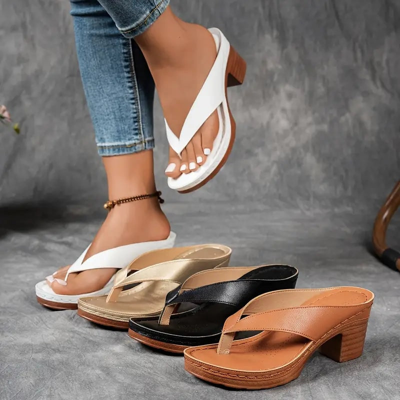 Esme | Block-Heel Platform Flip-Flop Women Sandals for Summer