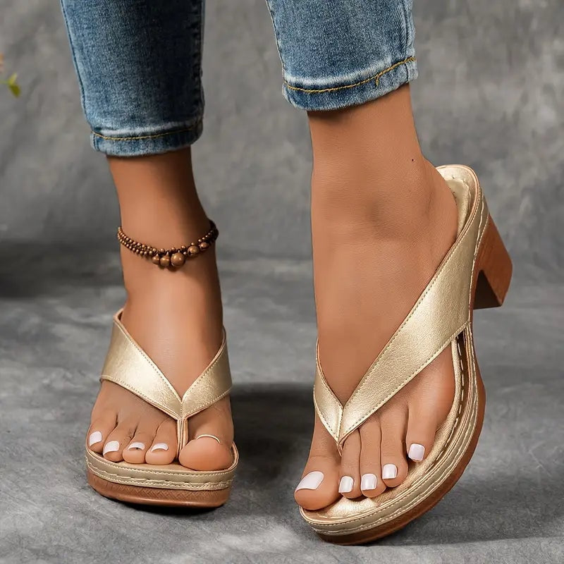 Esme | Block-Heel Platform Flip-Flop Women Sandals for Summer