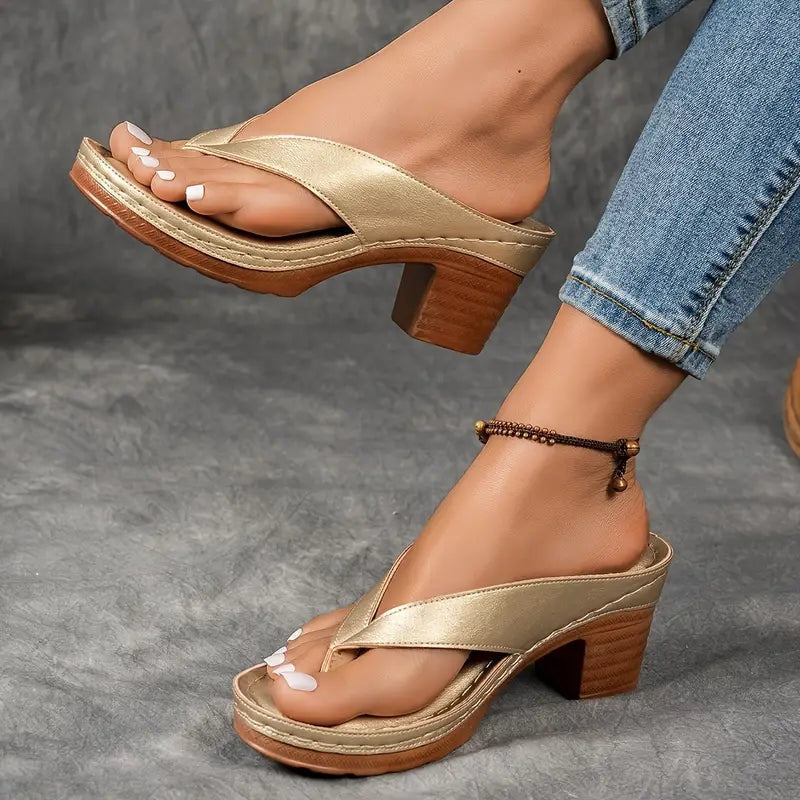 Esme | Block-Heel Platform Flip-Flop Women Sandals for Summer