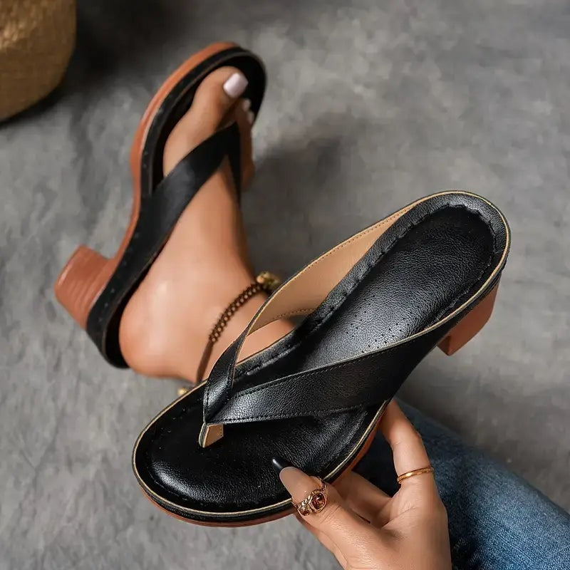 Esme | Block-Heel Platform Flip-Flop Women Sandals for Summer